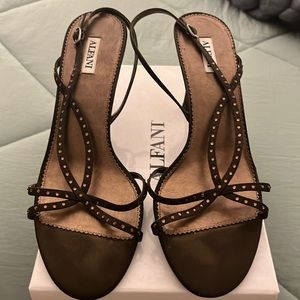 Brown heeled sandal heel